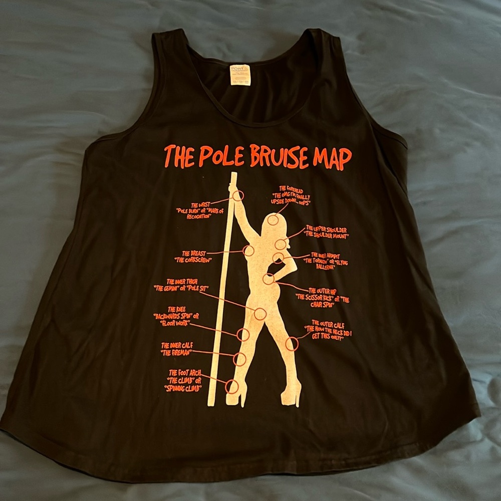 Pole dancing workout tank, size XXL, worn once so it’s in excellent condition